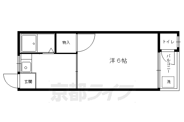 白川ハイツ 2｜京都府京都市左京区北白川西町(賃貸アパート1K・1階・20.00㎡)の写真 その2