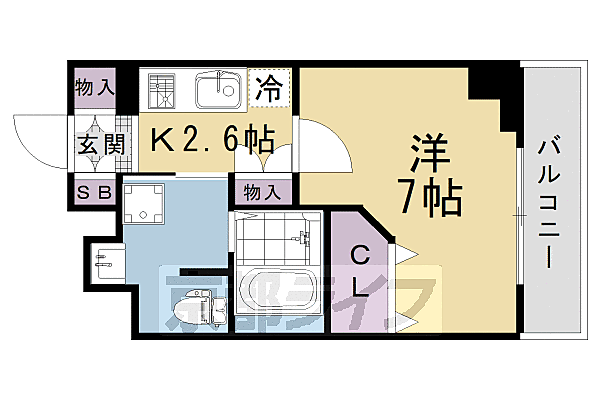 京都府京都市伏見区竹田向代町川町(賃貸マンション1K・2階・27.37㎡)の写真 その2