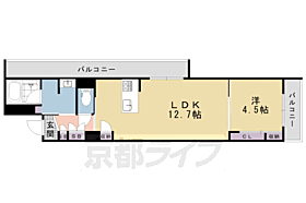 六条荘 302 ｜ 京都府京都市下京区西側町（賃貸マンション1LDK・3階・46.12㎡） その2