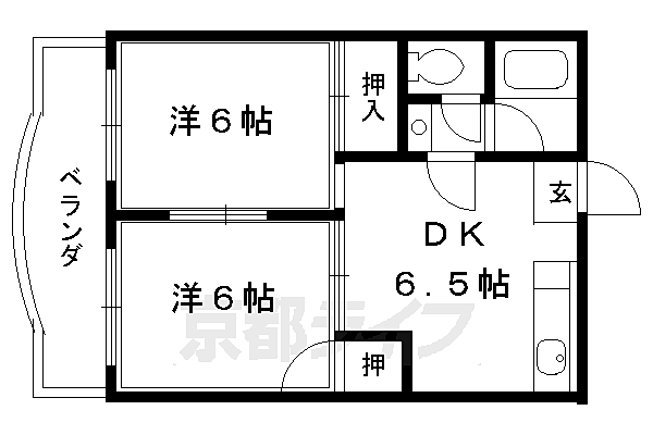 京都府京都市伏見区桃山羽柴長吉東町(賃貸マンション2DK・1階・38.88㎡)の写真 その2