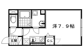 京都府京都市右京区龍安寺斎宮町（賃貸アパート1R・2階・23.73㎡） その2