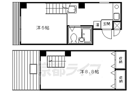 バインオーク・インレット 502 ｜ 京都府京都市中京区左京町（賃貸マンション2K・5階・33.72㎡） その2