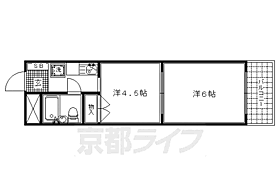 京都府京都市上京区竪社南半町（賃貸マンション2K・4階・24.30㎡） その2