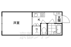 京都府京都市右京区龍安寺衣笠下町（賃貸アパート1R・1階・19.80㎡） その2