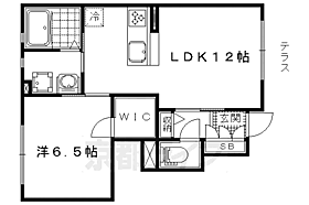 メゾン・ビオルネIII 102 ｜ 京都府京都市山科区日ノ岡ホッパラ町（賃貸アパート1LDK・1階・44.62㎡） その2