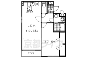 ロ・ピュール 105 ｜ 京都府京都市山科区大宅中小路町（賃貸アパート1LDK・1階・47.50㎡） その2