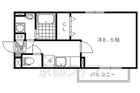 京都府京都市北区衣笠氷室町（賃貸アパート1K・1階・28.05㎡） その2