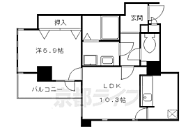 スカイウェイ洛北 304 ｜ 京都府京都市左京区田中大久保町（賃貸マンション1LDK・3階・41.00㎡） その2