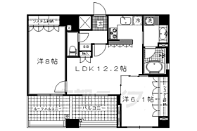 ＬＥＧＡＬ京都御所東 602 ｜ 京都府京都市上京区梶井町（賃貸マンション2LDK・6階・61.56㎡） その2