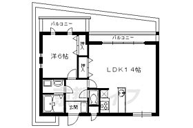 京都府京都市右京区鳴滝桐ケ淵町（賃貸マンション1LDK・2階・46.08㎡） その1