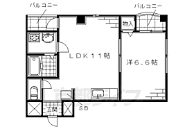 ヴィフラット・Ｌ 302 ｜ 京都府京都市伏見区深草大亀谷大山町（賃貸マンション1LDK・3階・42.00㎡） その2