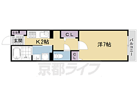 ルッチェ北山 103 ｜ 京都府京都市左京区松ケ崎今海道町（賃貸マンション1K・1階・27.46㎡） その2