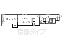シャーメゾン柳八幡町 3階1LDKの間取り