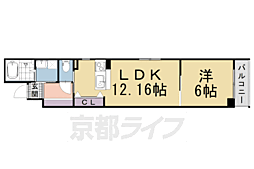 ＰＥＡＣＥ　ＷＥＬＬ四条 4階1LDKの間取り