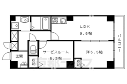 京阪本線 三条駅 徒歩5分の賃貸マンション 1階1SLDKの間取り