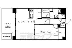 京阪本線 出町柳駅 徒歩12分の賃貸マンション 1階1LDKの間取り