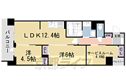 叡山電鉄叡山本線 茶山・京都芸術大学駅 徒歩8分の賃貸マンション 2階2SLDKの間取り