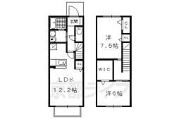 叡山電鉄鞍馬線 岩倉駅 徒歩15分の賃貸アパート 1階2LDKの間取り