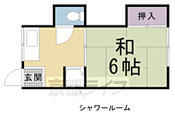叡山電鉄叡山本線 一乗寺駅 徒歩3分の賃貸アパート 1階1Kの間取り