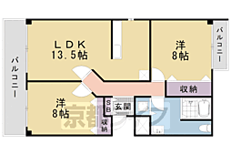 メゾン・カシーノ 4階2LDKの間取り