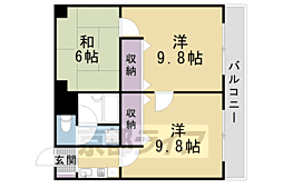京都地下鉄東西線 東野駅 徒歩35分の賃貸マンション 1階3Kの間取り
