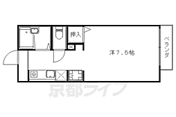 インサイトコート山科 1階1Kの間取り