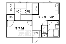 沢町ハイツ 3階2LDKの間取り