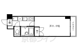 エル・セレーノ本能寺町 2階1Kの間取り