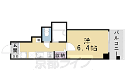 JR東海道・山陽本線 西大路駅 徒歩7分の賃貸マンション 7階1Kの間取り