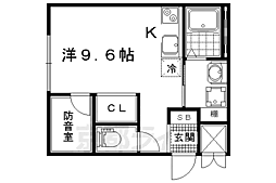 Ｂｅｌｓ−ＲＪ 1階ワンルームの間取り