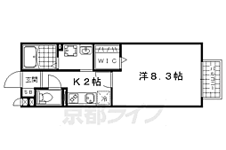 スタシオン東野・アクシス　Ａ棟 1階1Kの間取り