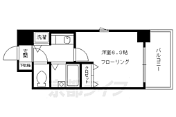 プレサンス京都烏丸御池II 9階1Kの間取り