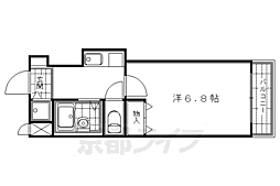 モントワ烏丸御池 1階1Kの間取り