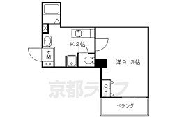 ｃａｓａ　ｖｅｒｄｅ高辻 4階1Kの間取り