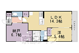 シンフォニーアミゾント夕顔 3階1SLDKの間取り