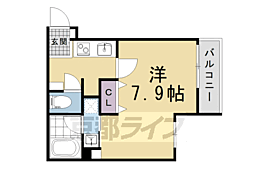 叡山電鉄叡山本線 一乗寺駅 徒歩8分の賃貸マンション 1階1Kの間取り