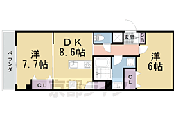 メゾン・グラウコ 1階2LDKの間取り
