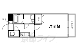 叡山電鉄叡山本線 一乗寺駅 徒歩3分の賃貸マンション 1階1Kの間取り