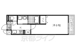 プランドール幸 3階1Kの間取り