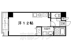 ウイング白川 2階1Kの間取り