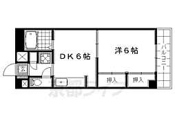レジデンスオークラ 5階1DKの間取り