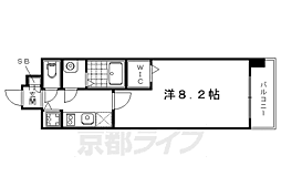 叡山電鉄叡山本線 一乗寺駅 徒歩4分の賃貸マンション 3階1Kの間取り