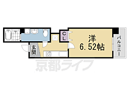 ブリエ五条大宮 2階1Kの間取り