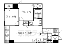 ときわぎ 3階2LDKの間取り