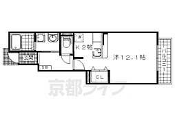 デ・ラ・プレミール 1階1Kの間取り