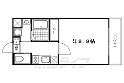 叡山電鉄鞍馬線 岩倉駅 徒歩14分の賃貸マンション 2階1Kの間取り