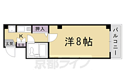 アトレ万寿寺 2階1Kの間取り