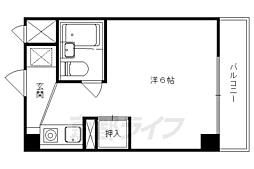 第6長栄サンシャイン・みささぎ 4階1Kの間取り