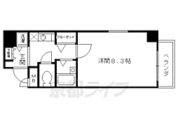 プレサンス京都東山CityLife 1Kの間取図画像