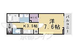 コーチ・フラット 1Kの間取図画像